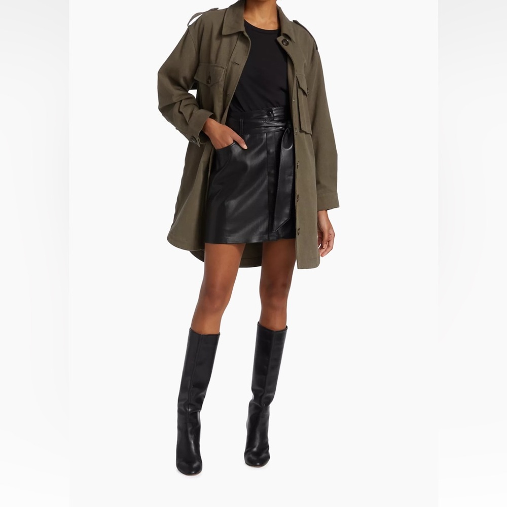 Nanushka Vegan Leather Belted Miniskirt size xs - Picture 3 of 9